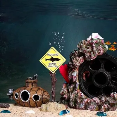 Pet Planet Poissons Décoration d'aquarium en résine