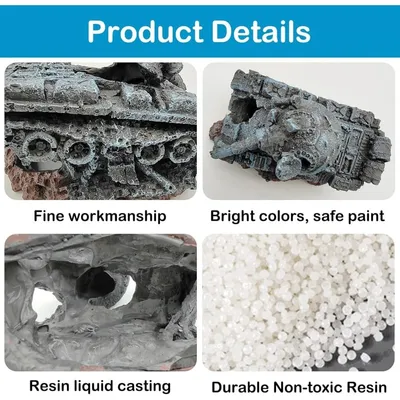 Pet Planet Betta Décoration d'épave en résine pour aquarium