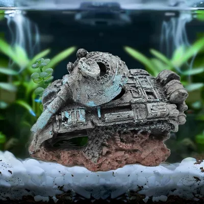 Pet Planet Betta Décoration d'épave en résine pour aquarium
