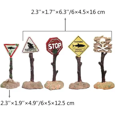 Pet Planet Poissons Panneaux d'avertissement de requin