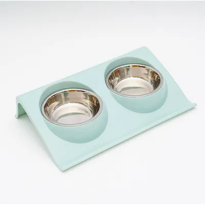 FurryFusion Gamelle double pour chat inclinable à 15°