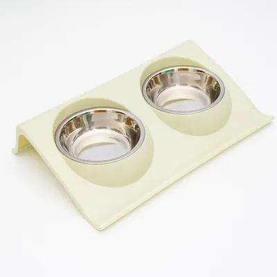 FurryFusion Gamelle double pour chat inclinable à 15°