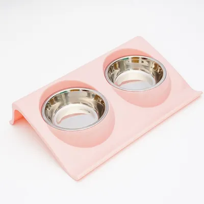 FurryFusion Gamelle double pour chat inclinable à 15°