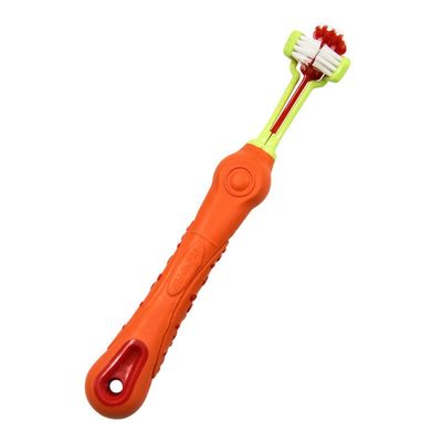 FurryFusion Cepillo de dientes para perros de tres caras