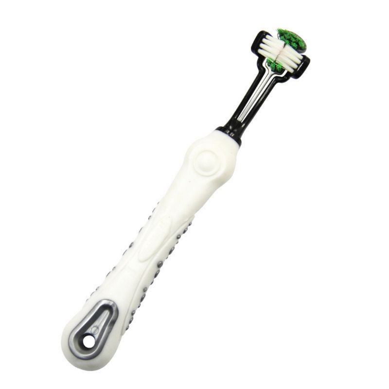 FurryFusion Brosse à dents à trois côtés pour chien