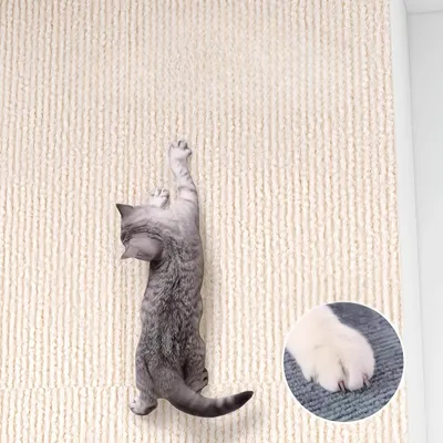FurryFusion Tapis griffoir autocollant pour chat 30 cm x 100 cm