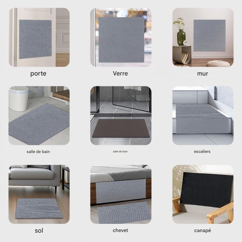 FurryFusion Lot de 4 tapis griffoirs pour chat