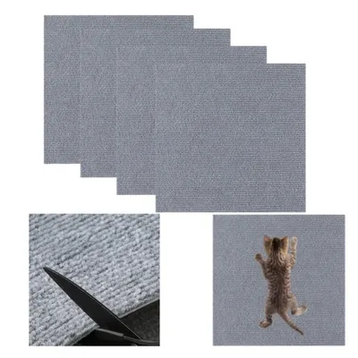 FurryFusion Lot de 4 tapis griffoirs pour chat