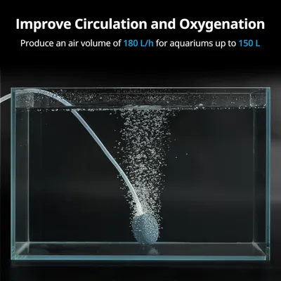 NICREW Pompe à air pour aquarium silencieux