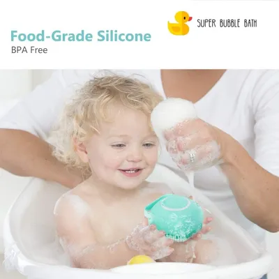 LovuPet Éponge de bain en silicone pour enfants, adultes et animaux