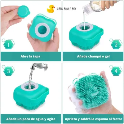 LovuPet Éponge de bain en silicone pour enfants, adultes et animaux