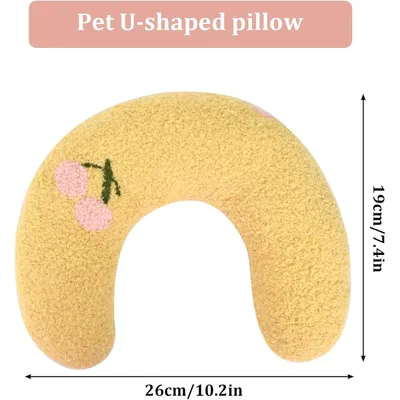 LovuPet Oreiller en Forme U pour Chats - Protège les Vertèbres Cervicales