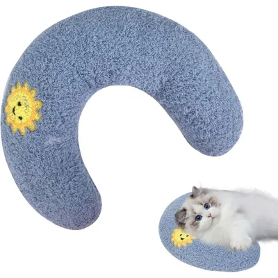 LovuPet Oreiller en Forme U pour Chats - Protège les Vertèbres Cervicales