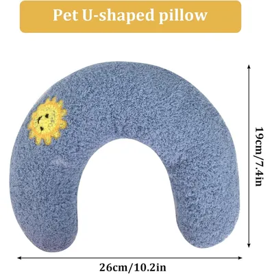 LovuPet Oreiller en Forme U pour Chats - Protège les Vertèbres Cervicales