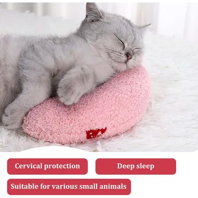 LovuPet Oreiller en Forme U pour Chats - Protège les Vertèbres Cervicales