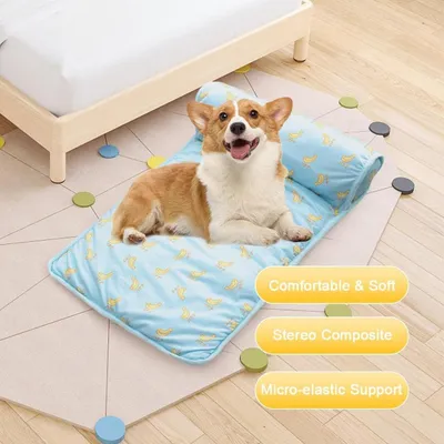 LovuPet Tapis rafraîchissant pour animaux de compagnie, avec oreiller