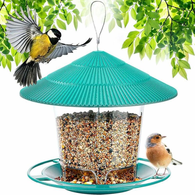 Mangeoire Oiseaux Exterieur Grande Capacité Distributeur à Graines