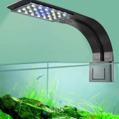 Lumiere Aquarium Lampe LED Eclairage Blanc et Bleu Nano à Clip pour Poisson