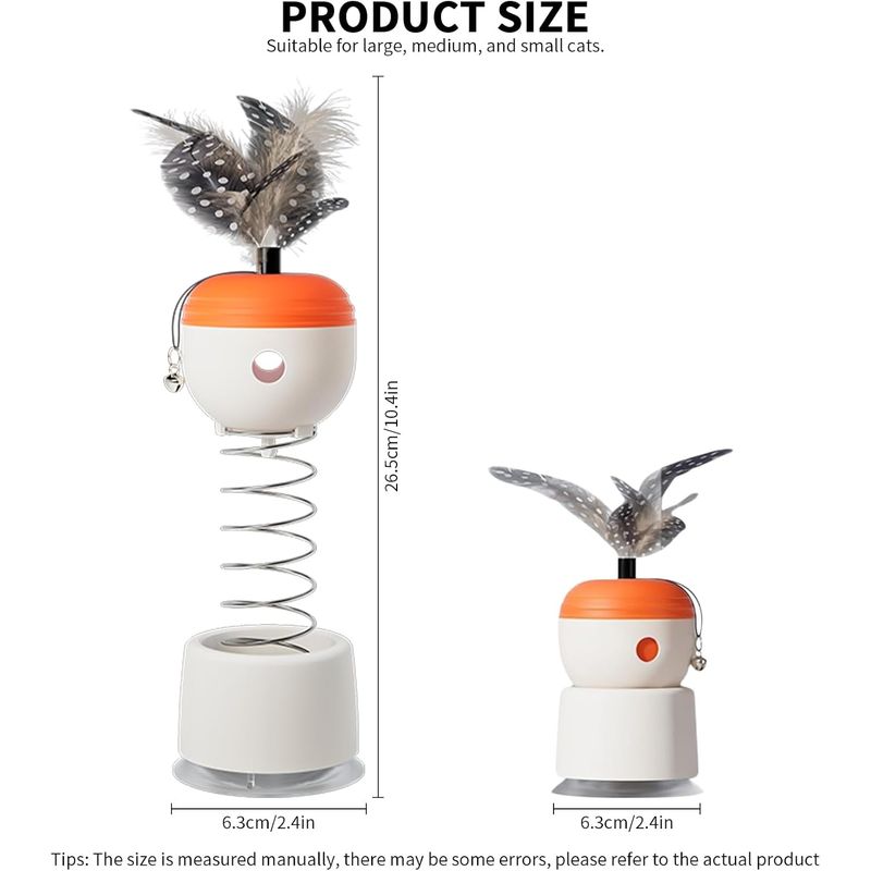 LovuPet Jouet interactif pour chat avec bâton de taquinerie et distributeur