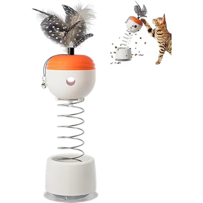 LovuPet Jouet interactif pour chat avec bâton de taquinerie et distributeur LovuPet Jouet interactif pour chat avec bâton de taquinerie et distributeur