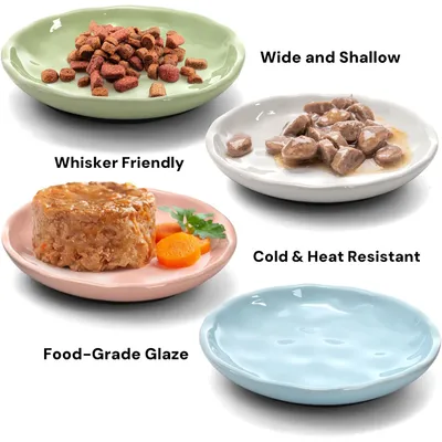 Gamelle pour chat peu profonde en céramique