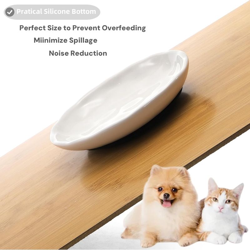 Gamelle pour chat peu profonde en céramique