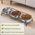 Gamelles surélevées pour chat, supports de mangeoire (3 gamelles)