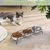 Gamelles surélevées pour chat, supports de mangeoire (3 gamelles)