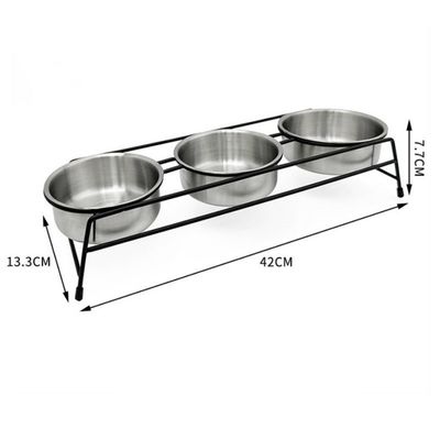 Gamelles surélevées pour chat, supports de mangeoire (3 gamelles)