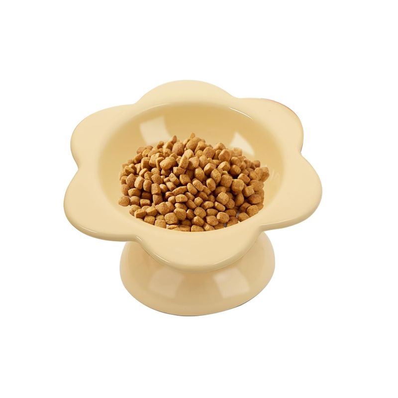 Gamelles surélevées pour chats en forme de fleur