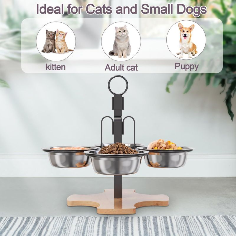 Gamelles surélevées pour chats avec support