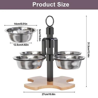 Gamelles surélevées pour chats avec support