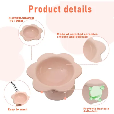 Gamelles surélevées pour chats en forme de fleur