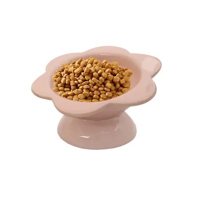 Gamelles surélevées pour chats en forme de fleur