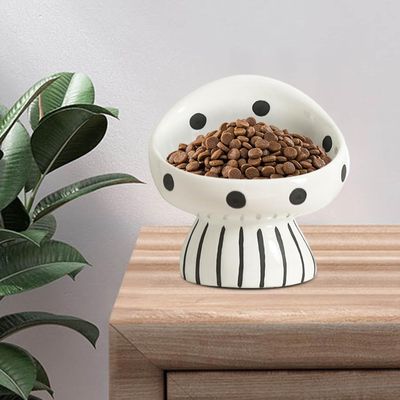 Gamelle surélevée en céramique pour chat - Champignon
