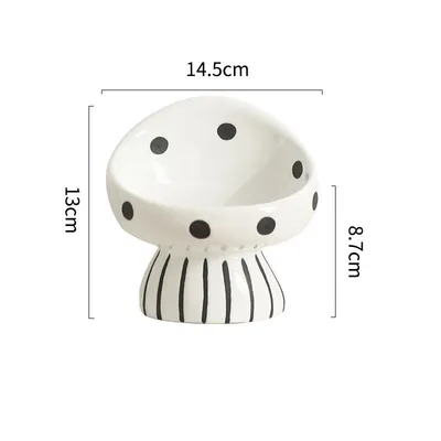 Gamelle surélevée en céramique pour chat - Champignon