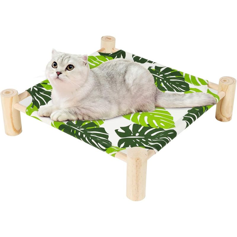 Lit mezzanine en bois pour chat