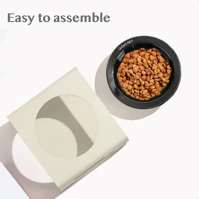 Gamelle pour chien en céramique avec support en acier inoxydable