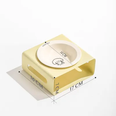 Gamelle pour chien en céramique avec support en acier inoxydable