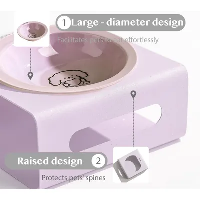 Gamelle pour chien en céramique avec support en acier inoxydable