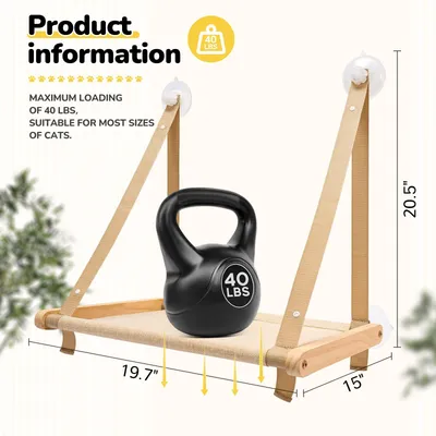 Qinhul Perchoir pour fenêtre de chat - Hamac pour chat