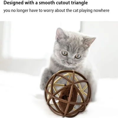 Petopia Jouet en plastique pour chat (Balle de sisal)