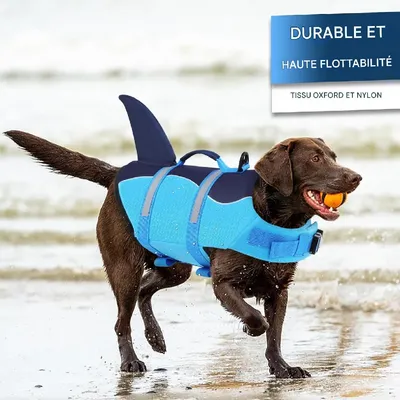 Petopia Gilet de sauvetage pour chien en forme de requin Petopia Gilet de sauvetage pour chien en forme de requin