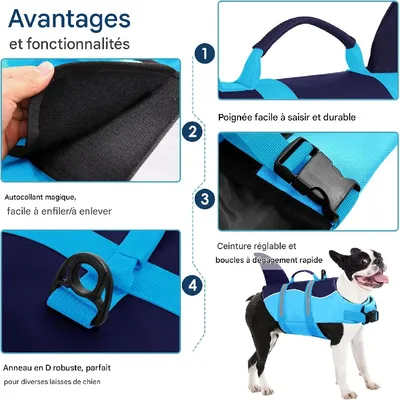 Petopia Gilet de sauvetage pour chien en forme de requin Petopia Gilet de sauvetage pour chien en forme de requin