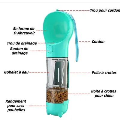 Pet Planet Botella de agua de viaje para perros