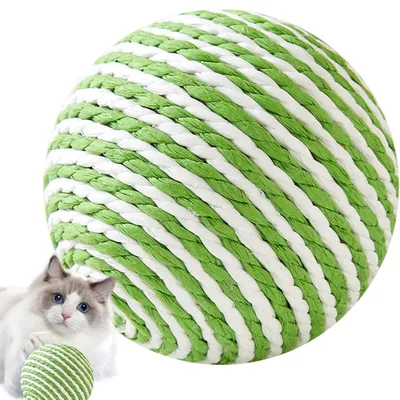 Balle en Sisal pour Chat Jouet interactif pour chat