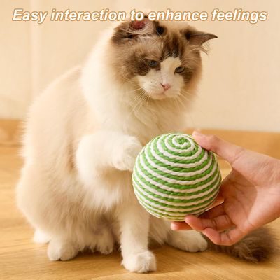 Balle en Sisal pour Chat Jouet interactif pour chat