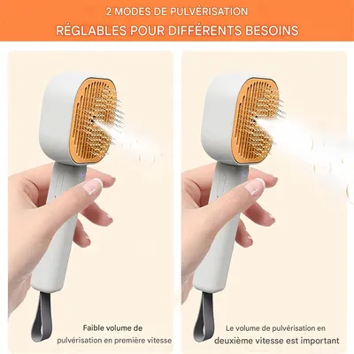 Pet Planet Brosse à vapeur 4 en 1 pour chats et chiens