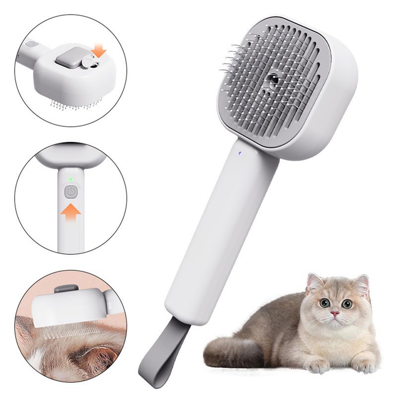 Pet Planet Brosse à vapeur 4 en 1 pour chats et chiens