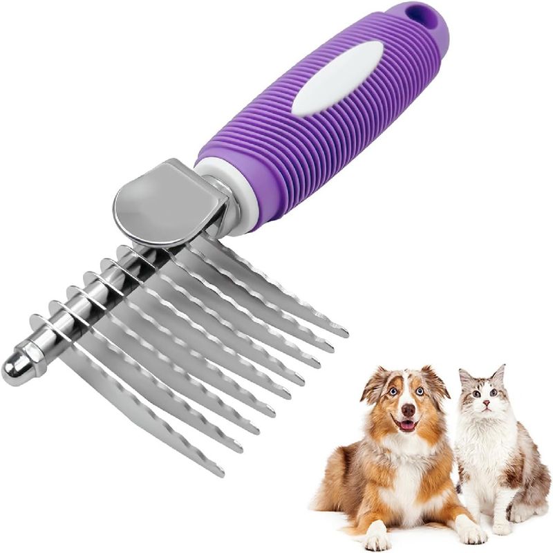 Petopia Brosse pour chien et chat en acier inoxydable